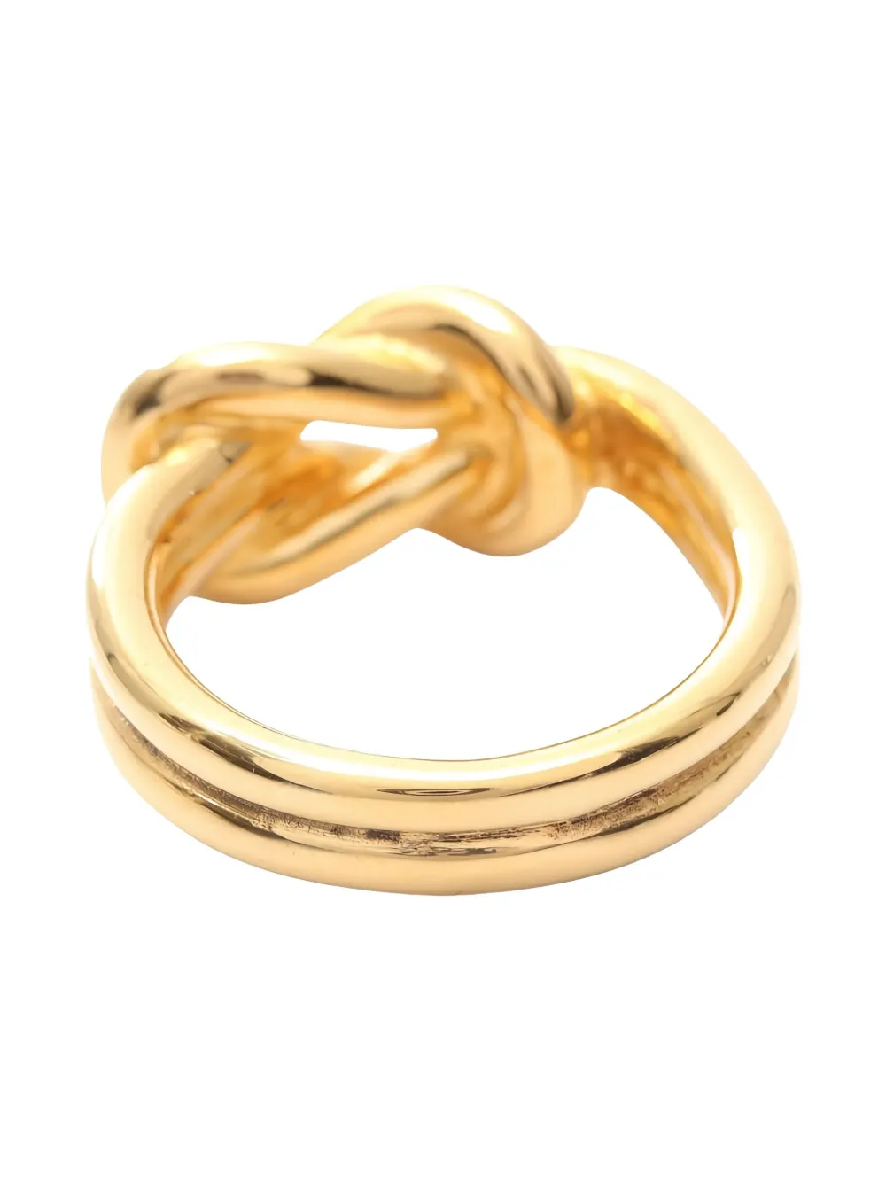 Pre-owned Hermes 2010s Atame Scarf Ring In Gold