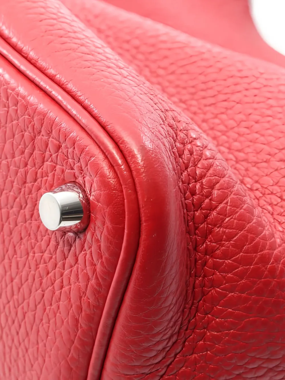 Pre-owned Hermes 2018 Picotin Lock Leather Tote Bag In Red