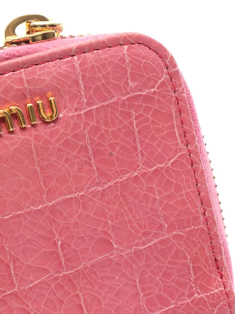 Pre-owned Miu Miu 2000s Zip Wallet In Pink