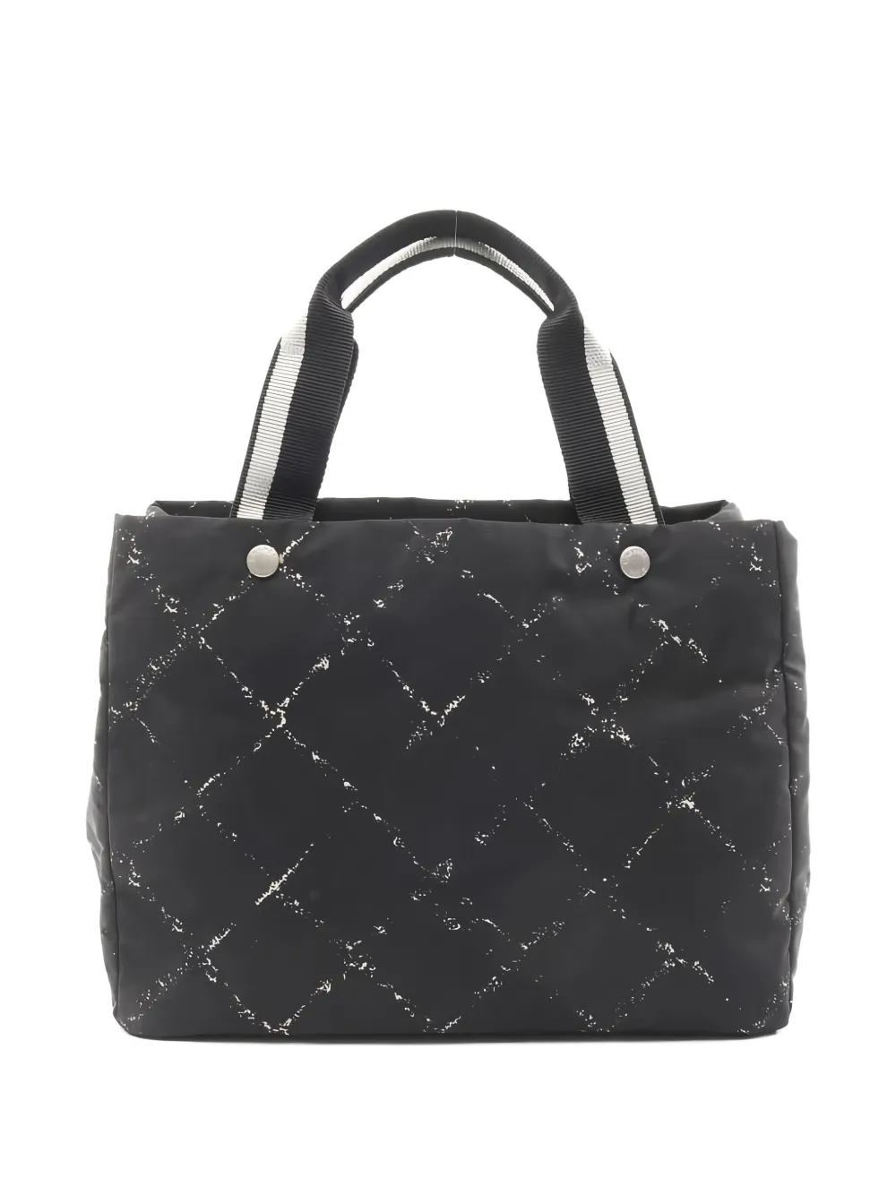 CHANEL Pre-Owned 2000-2002 マトラッセ トラベルライン ハンドバッグ - ブラック CHANEL Pre-Owned 2000-2002 マトラッセ トラベルライン ハンドバッグ - ブラック