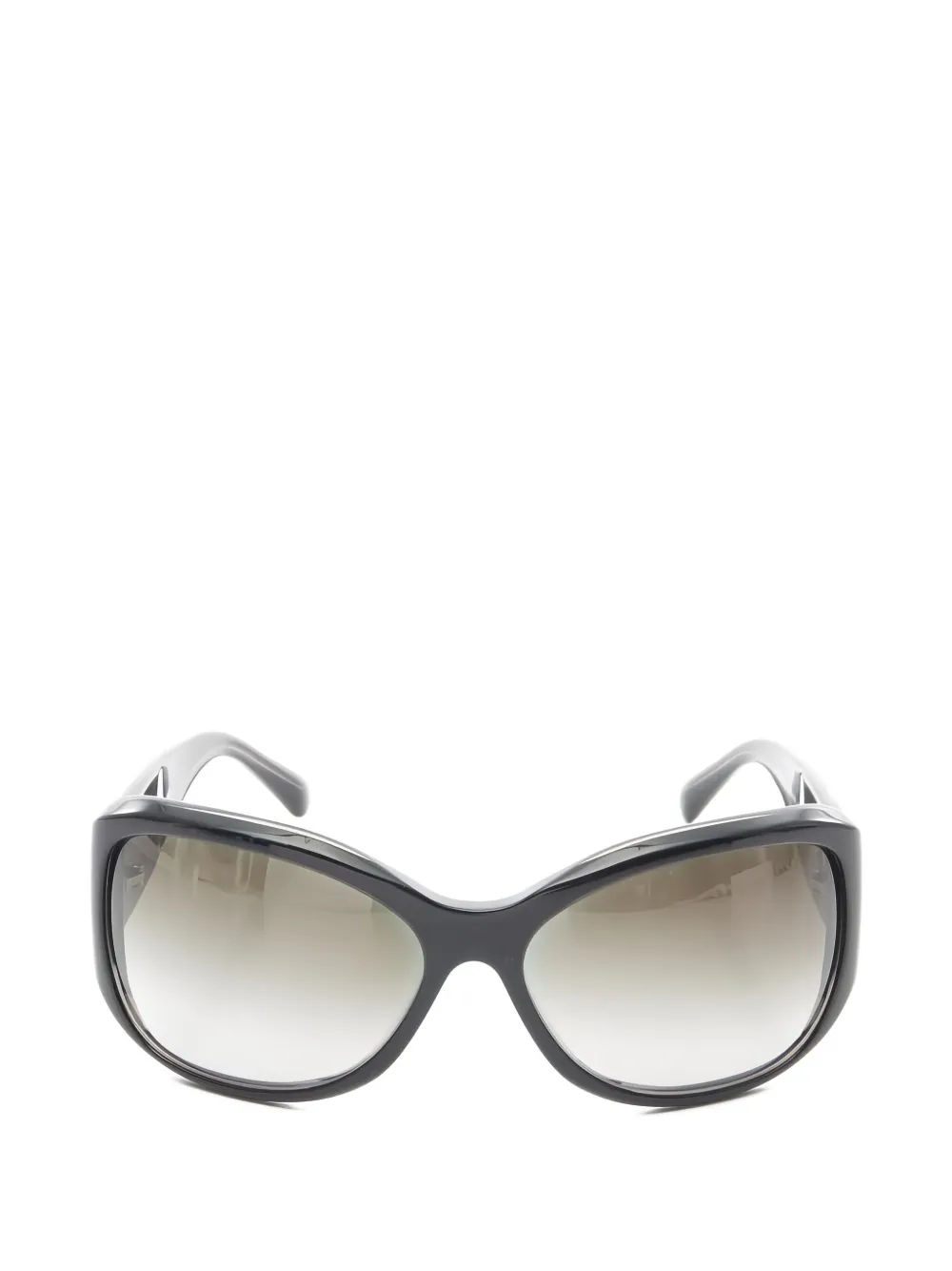 CHANEL Pre-Owned 1986-1988 Coco Mark geometric sunglasses | Black | Image 1