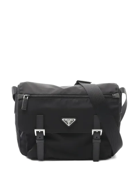 Prada Pre-Owned 2010s logo-plaque shoulder bag