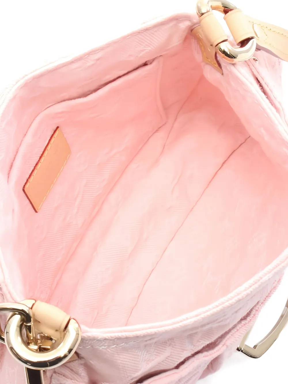 Pre-owned Louis Vuitton 2021s Sunset Monogram Denim Shoulder Bag In Pink
