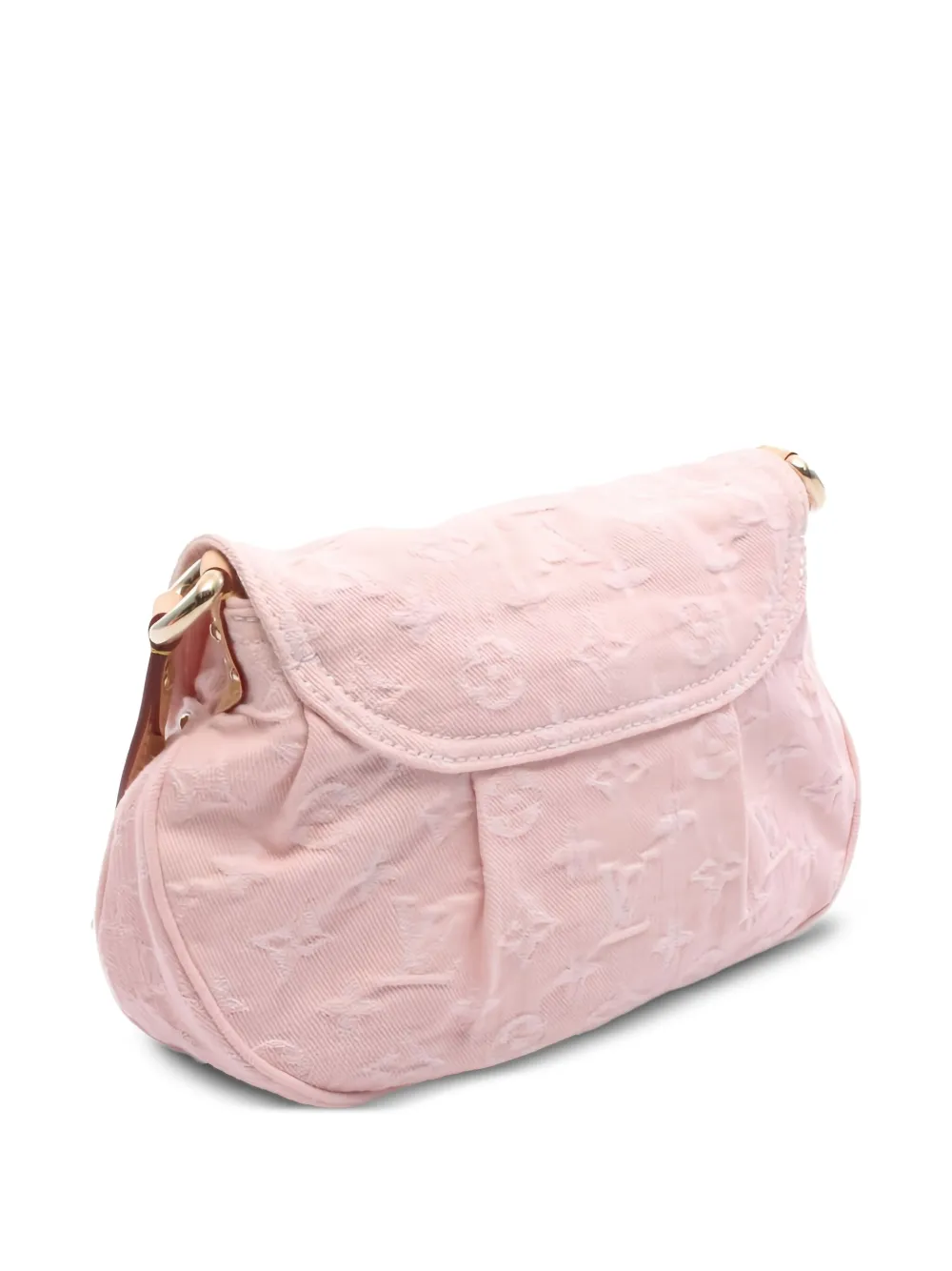 Pre-owned Louis Vuitton 2021s Sunset Monogram Denim Shoulder Bag In Pink