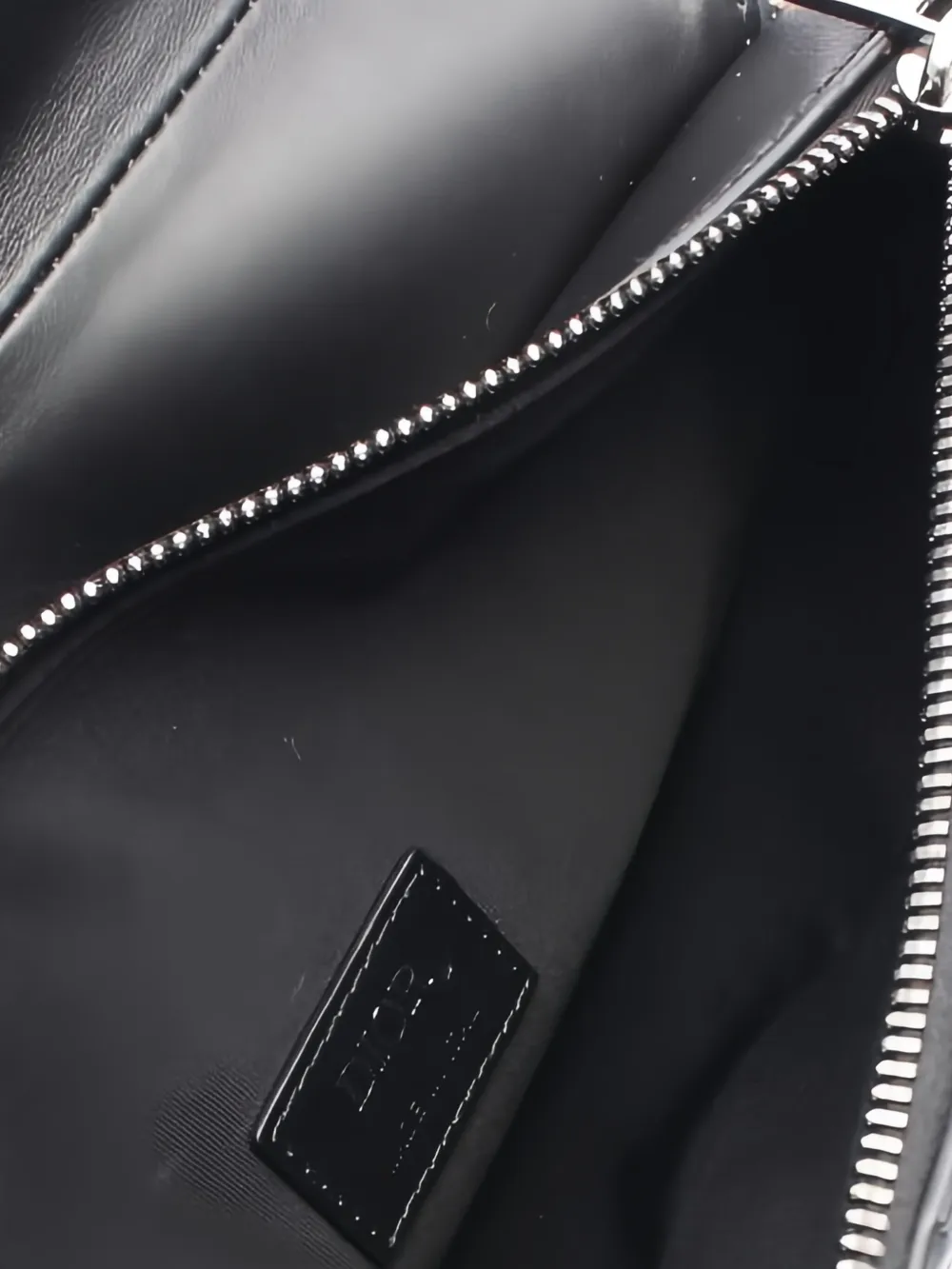 Pre-owned Dior 2010s Saddle Leather Belt Bag In Black