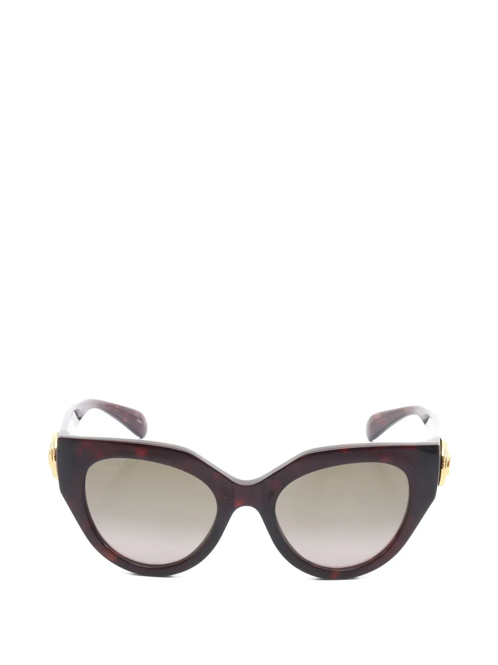 Gucci Pre-Owned 2020s cat-eye logo sunglasses - Marrone