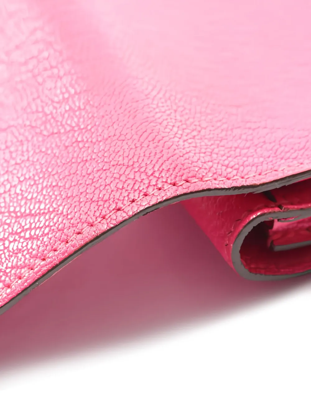 Pre-owned Hermes 2008 Tri-fold Leather Wallet In Pink
