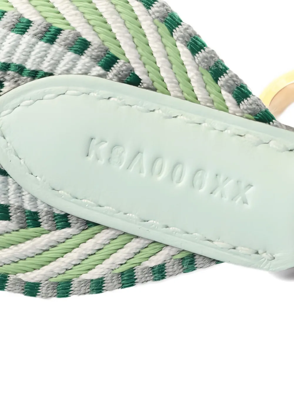 Pre-owned Hermes 2025 Sangle Kaval Canvas Shoulder Strap In Green