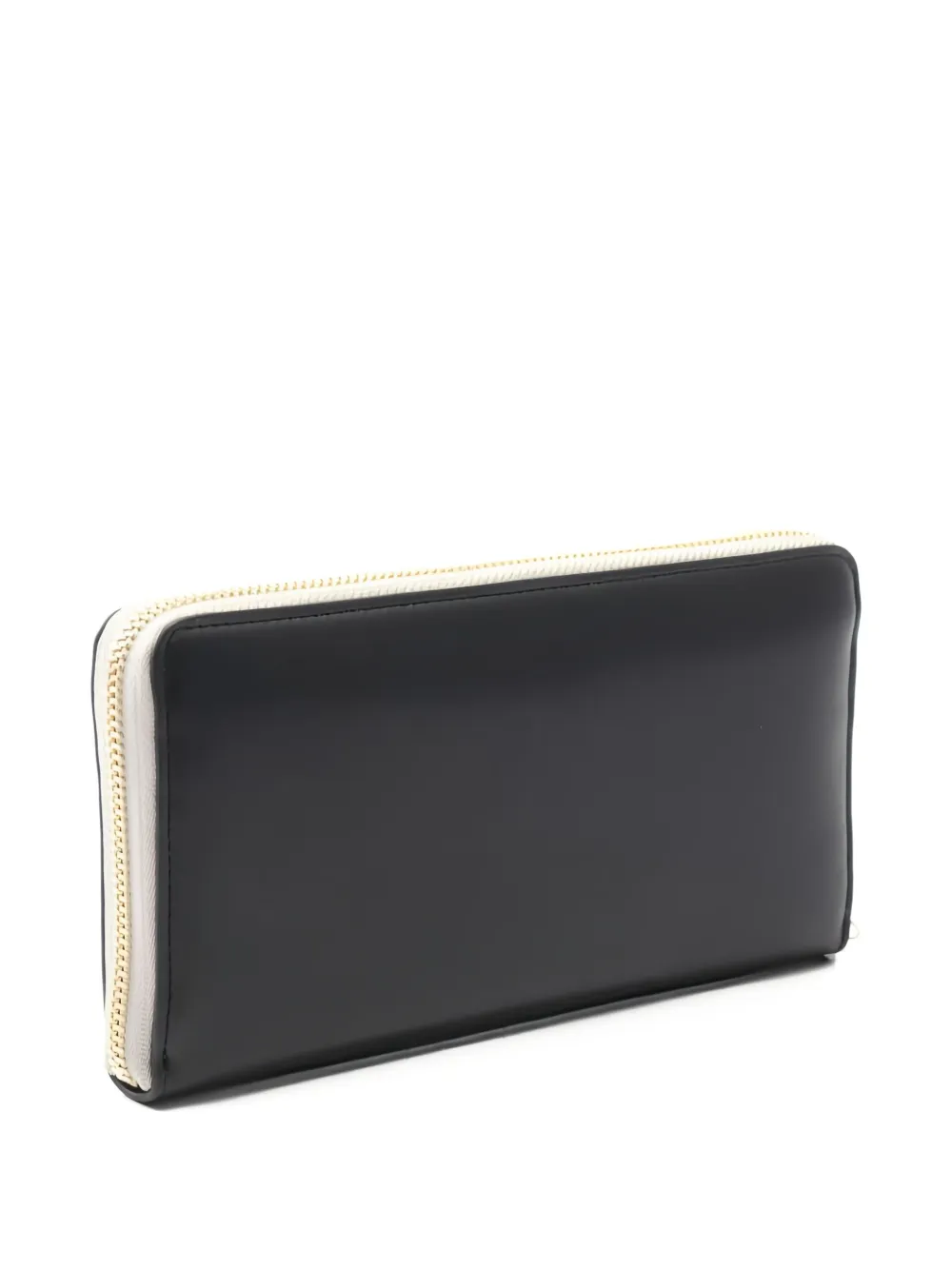 Pre-owned Stella Mccartney 2010s Zip Round-logo Wallet In Black