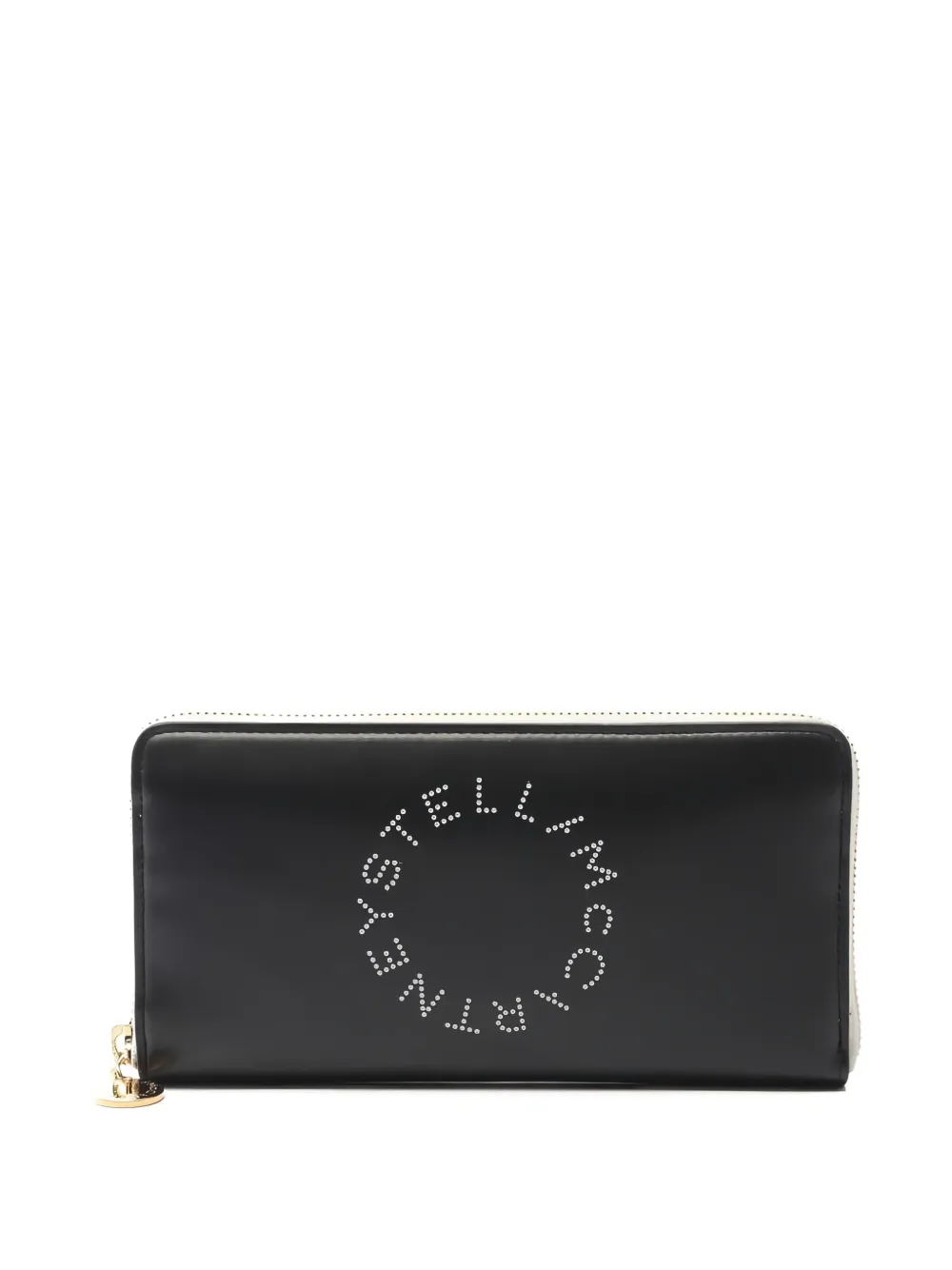 Pre-owned Stella Mccartney 2010s Zip Round-logo Wallet In Black