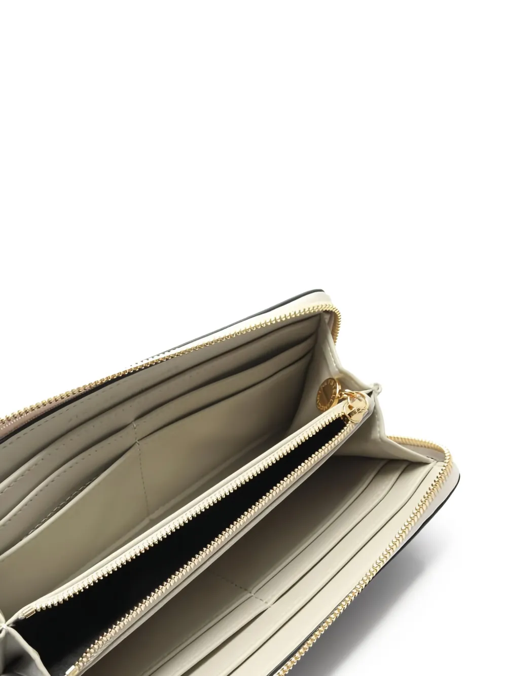 Pre-owned Stella Mccartney 2010s Zip Round-logo Wallet In Black