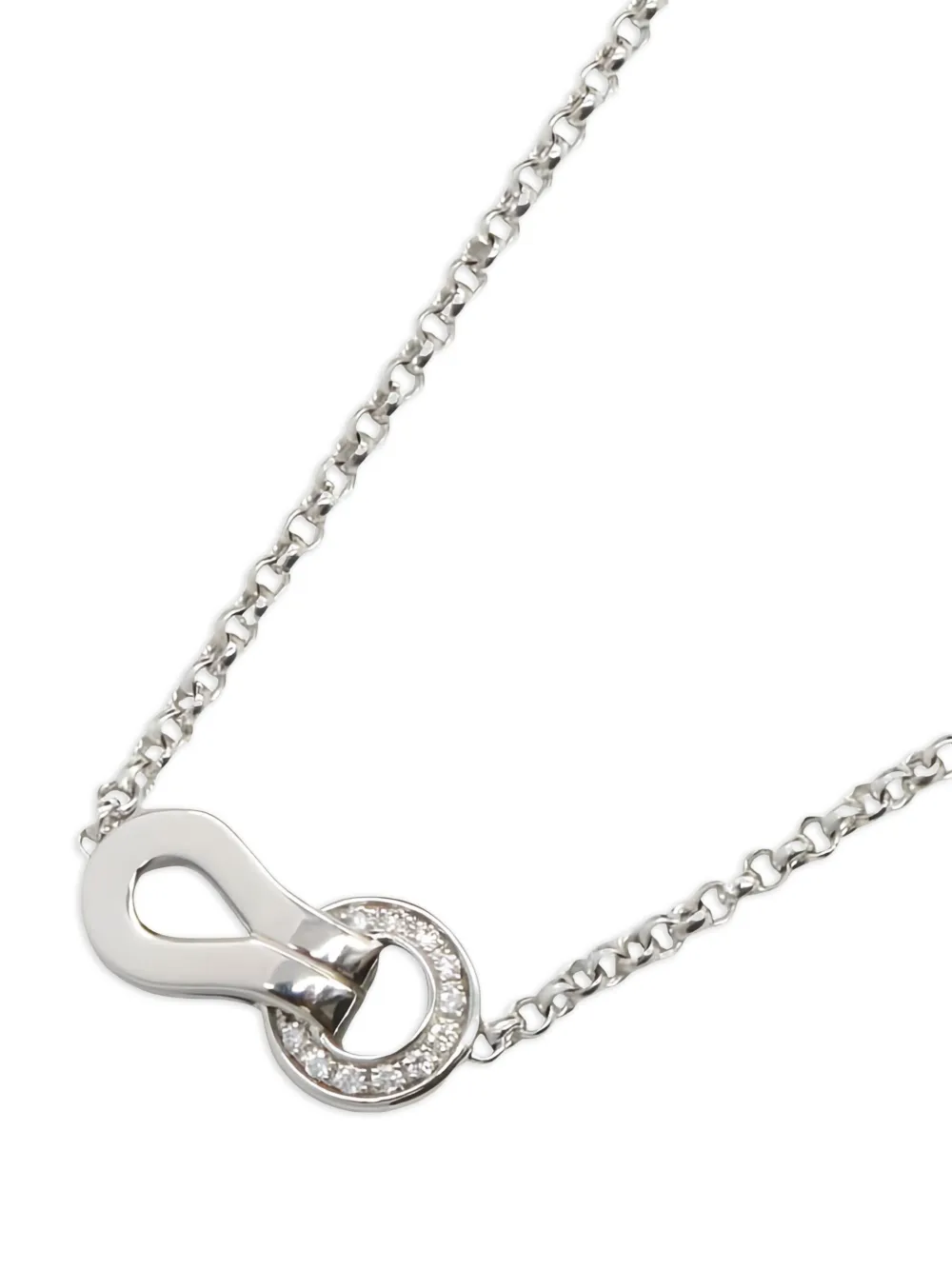 Cartier 2010s アグラフ ダイヤモンド ネックレス 18Kホワイトゴールド - シルバートーン