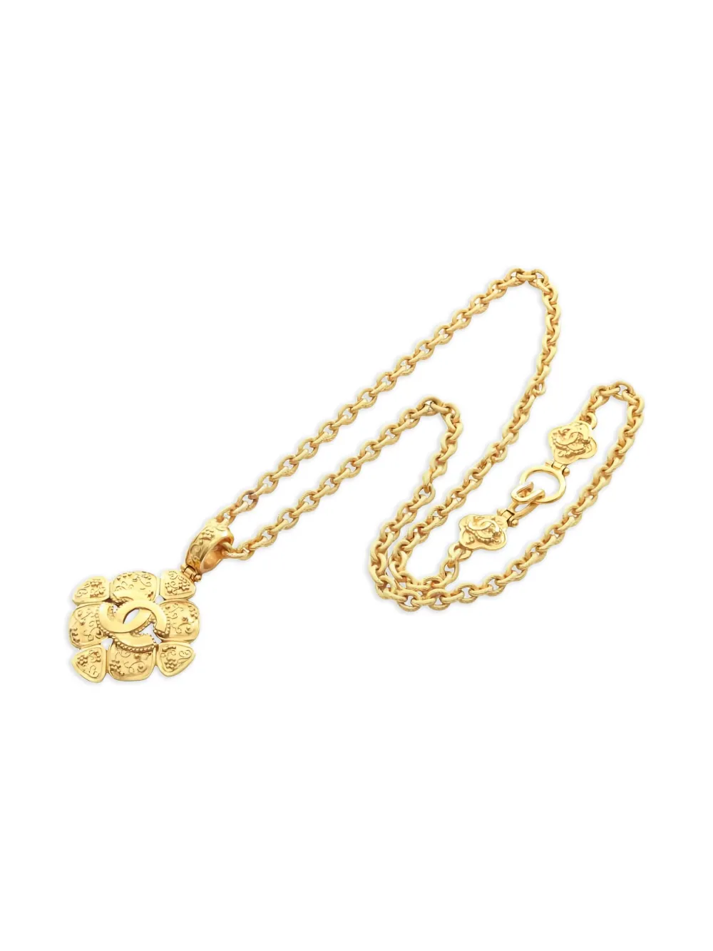 CHANEL Pre-Owned 1986-1988 ココマーク ペンダント ネックレス - ゴールドトーン