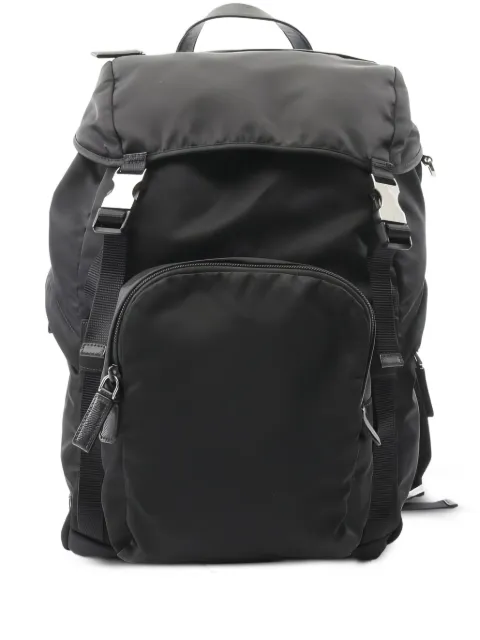 Prada Pre-Owned saffiano leather tessuto montag backpack