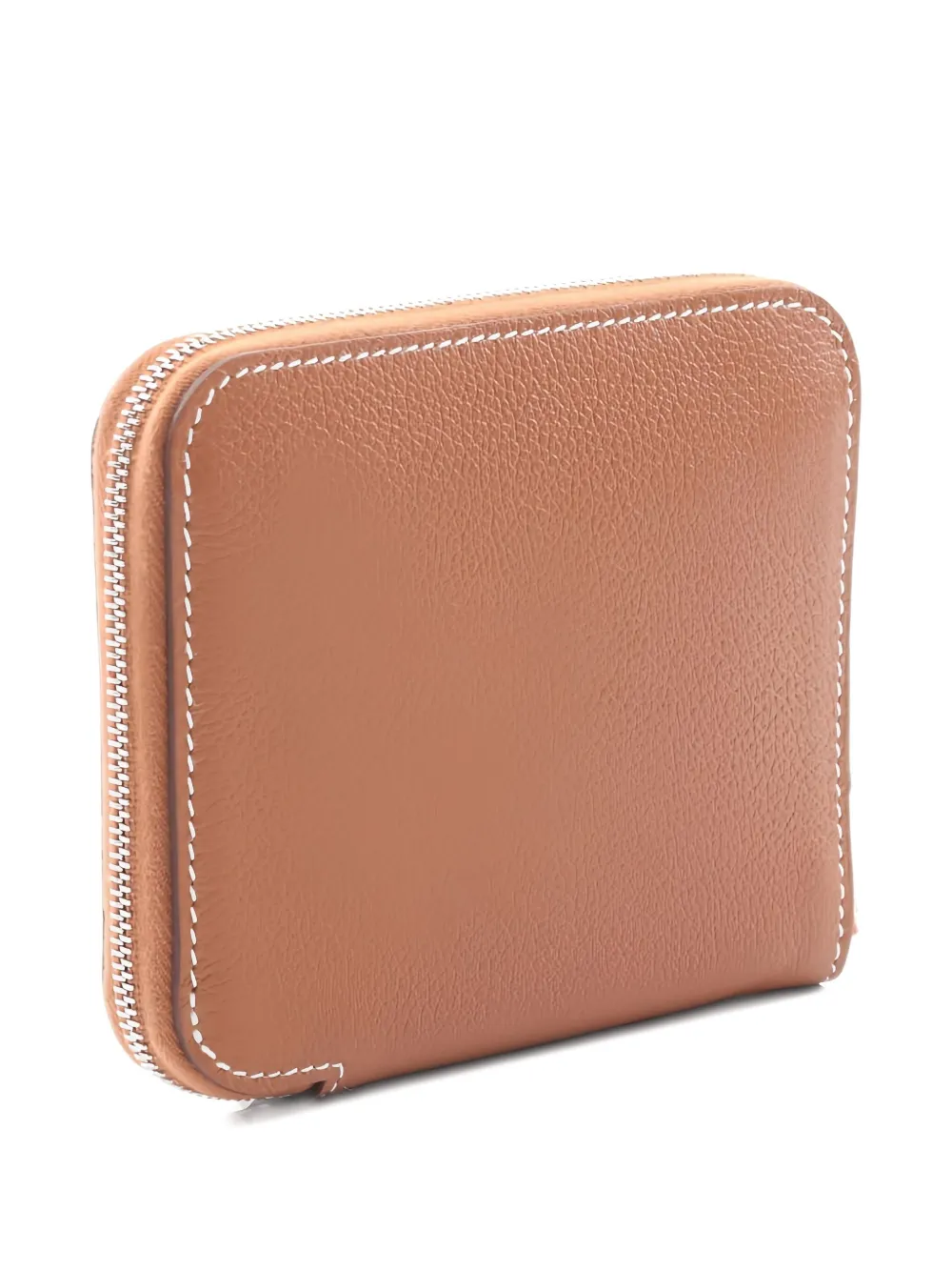Pre-owned Hermes 2023 Azap Compact Wallet In Brown