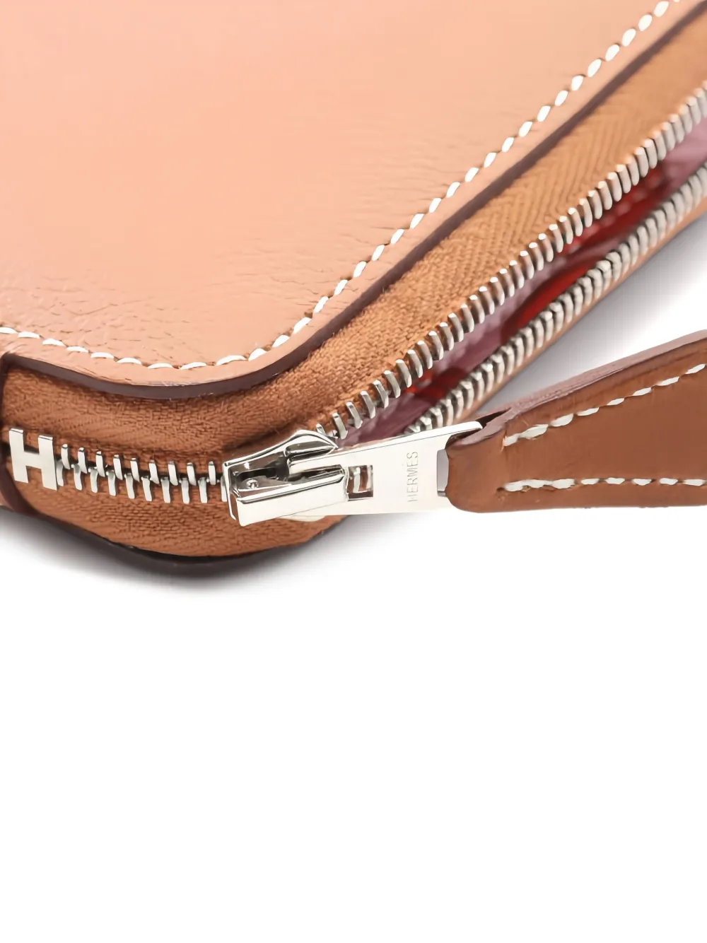 Pre-owned Hermes 2023 Azap Compact Wallet In Brown