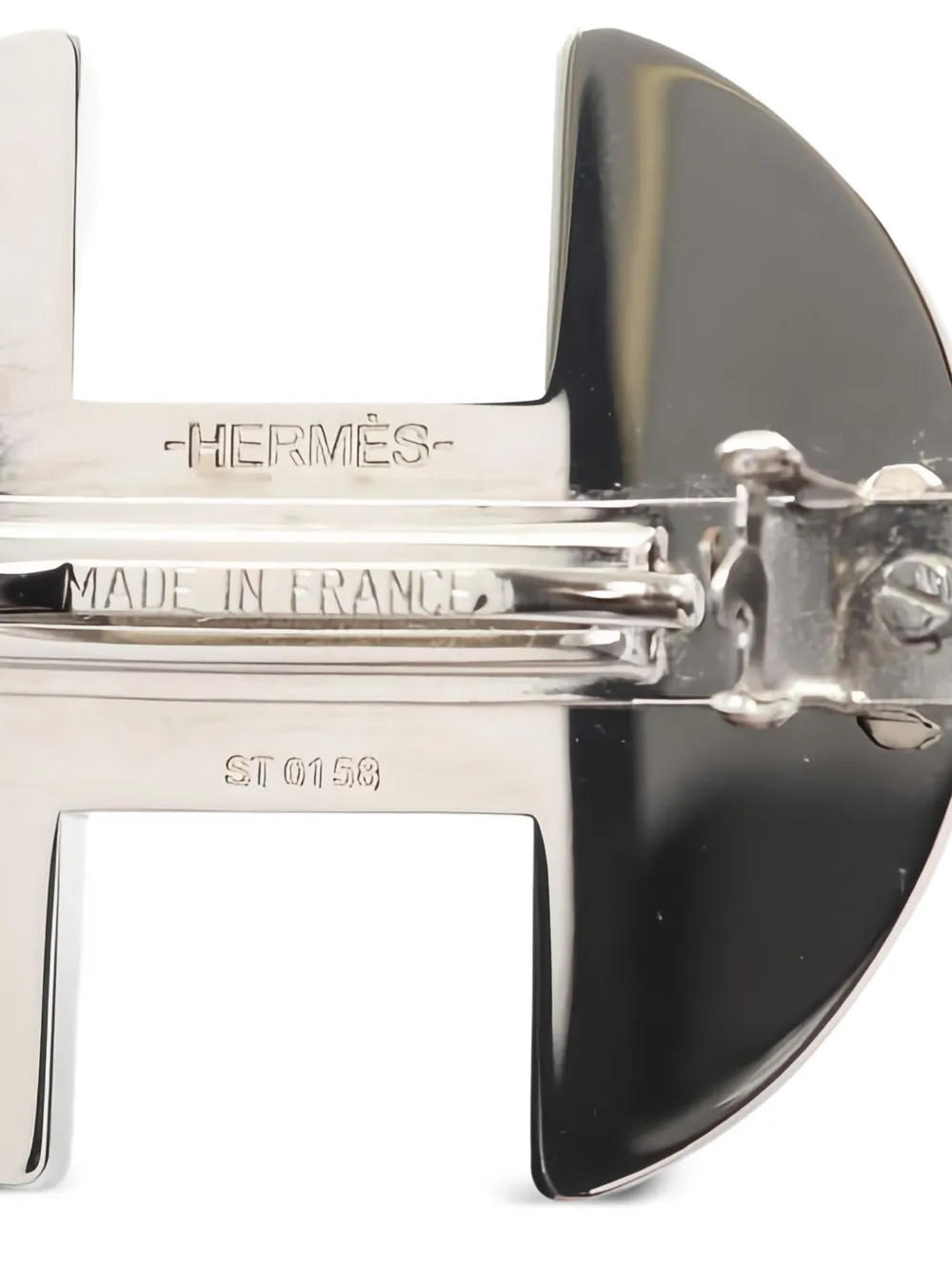 Pre-owned Hermes 2010s H Motif Barretta In Black