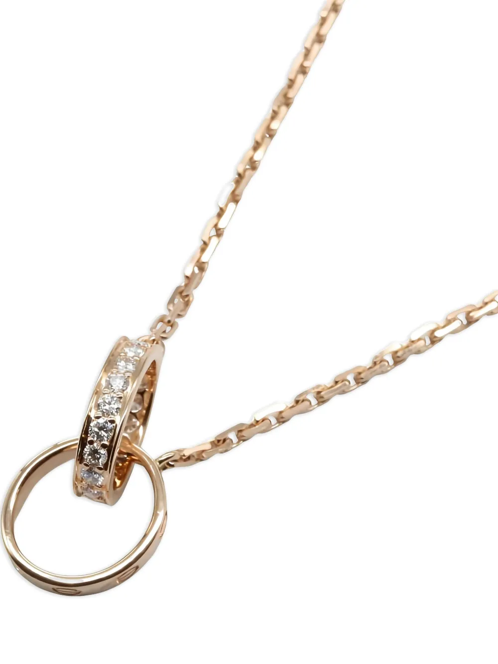 Cartier 2010s Love ダイヤモンド ネックレス 18Kローズゴールド - ピンク