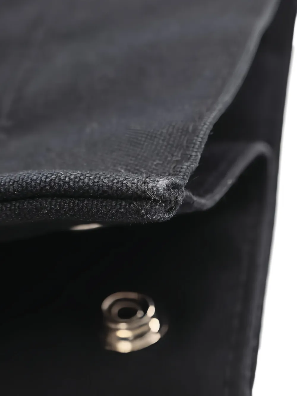 Pre-owned Hermes Striped Canvas Tote Bag In Black