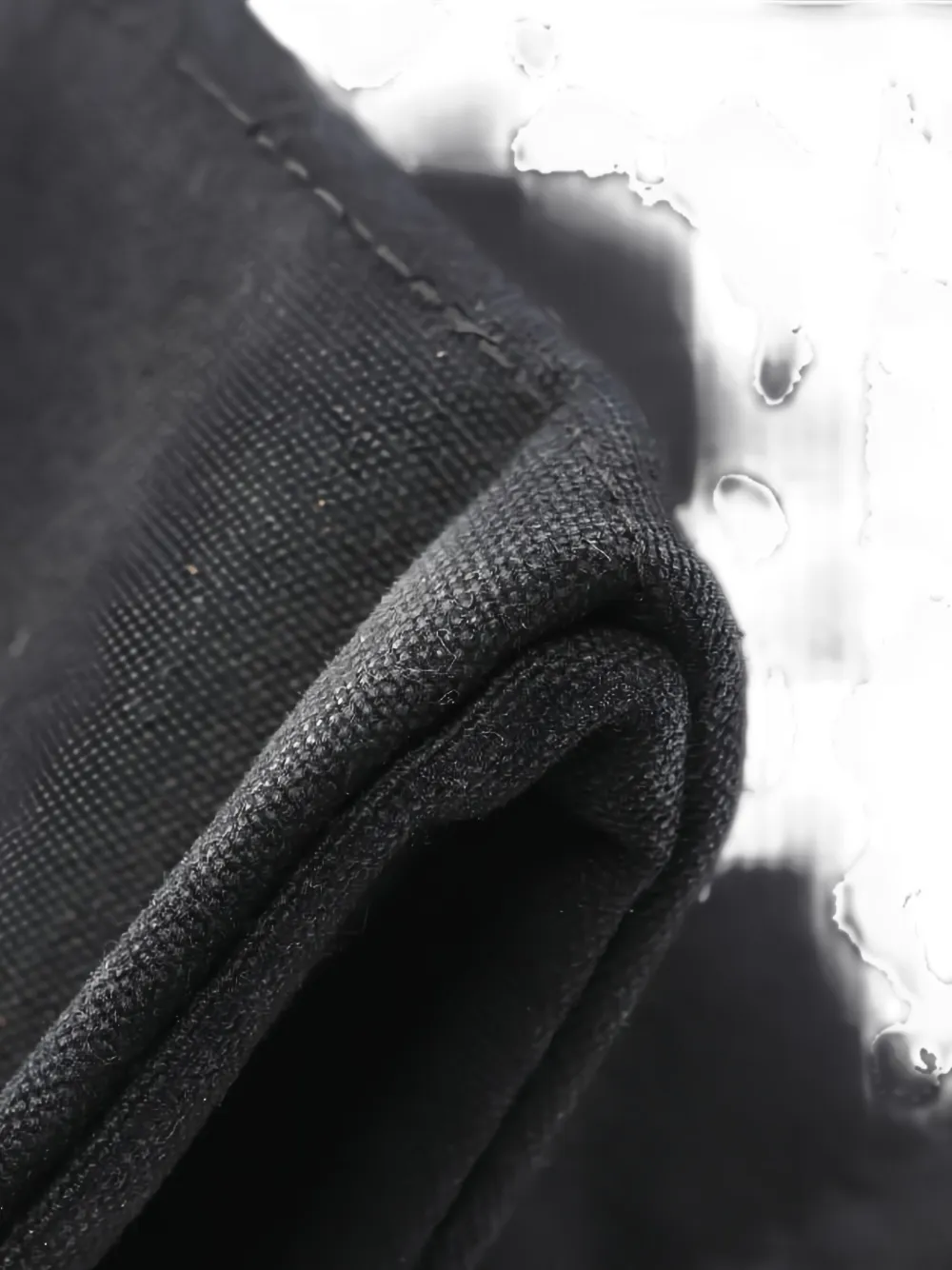 Pre-owned Hermes Striped Canvas Tote Bag In Black