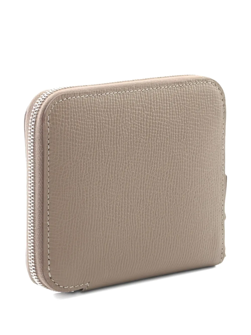 Pre-owned Hermes 2024 Zip-fastening Leather Wallet In Neutral