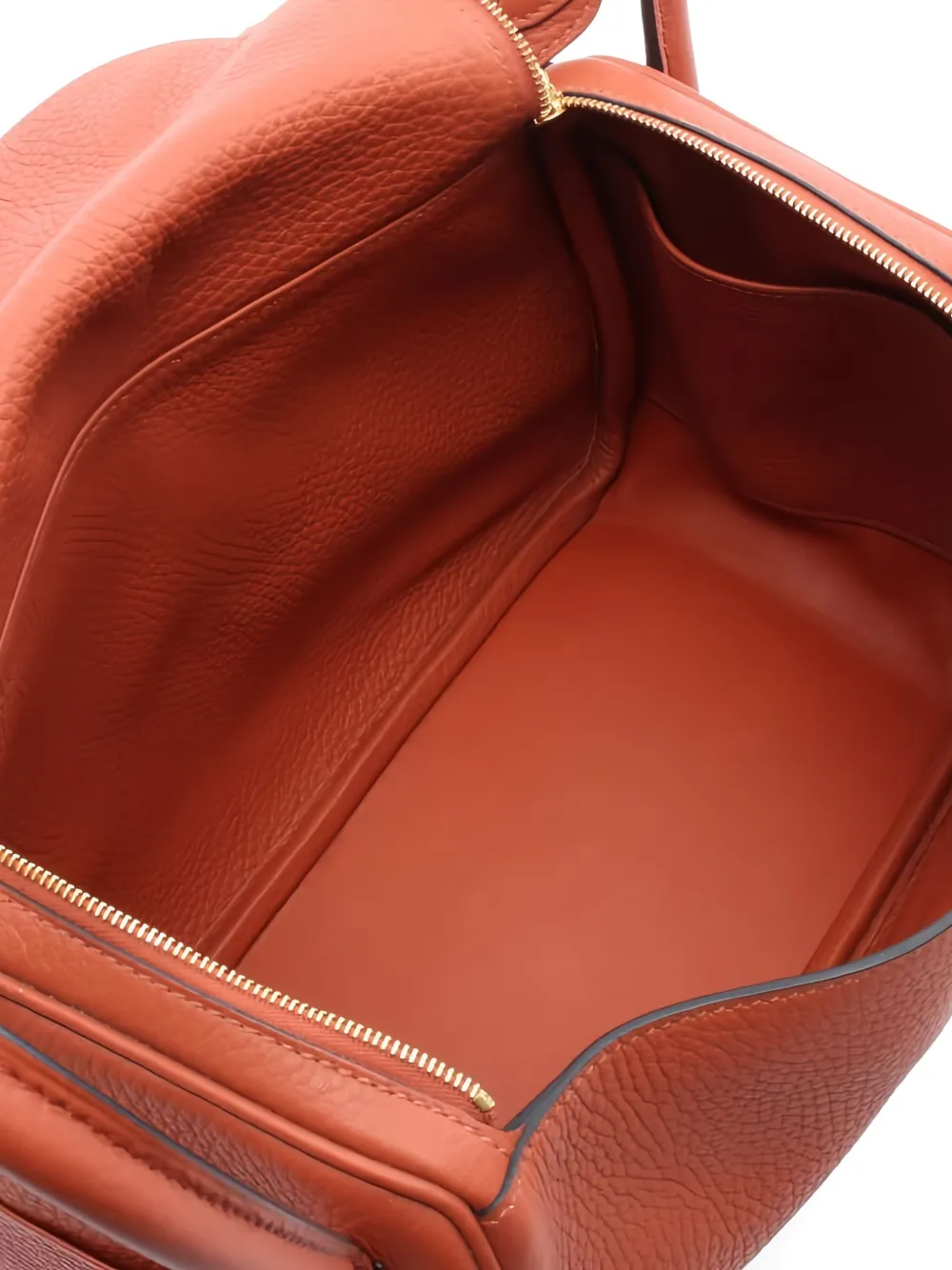 Pre-owned Hermes 2016 Cuible Leather Shoulder Bag In Orange