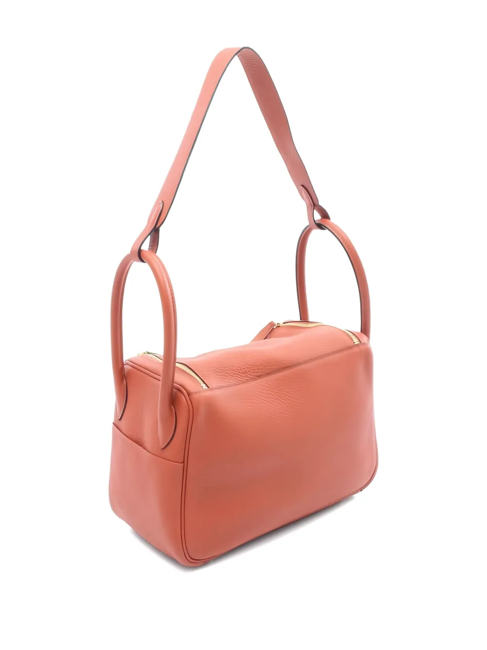 Pre-owned Hermes 2016 Cuible Leather Shoulder Bag In Orange