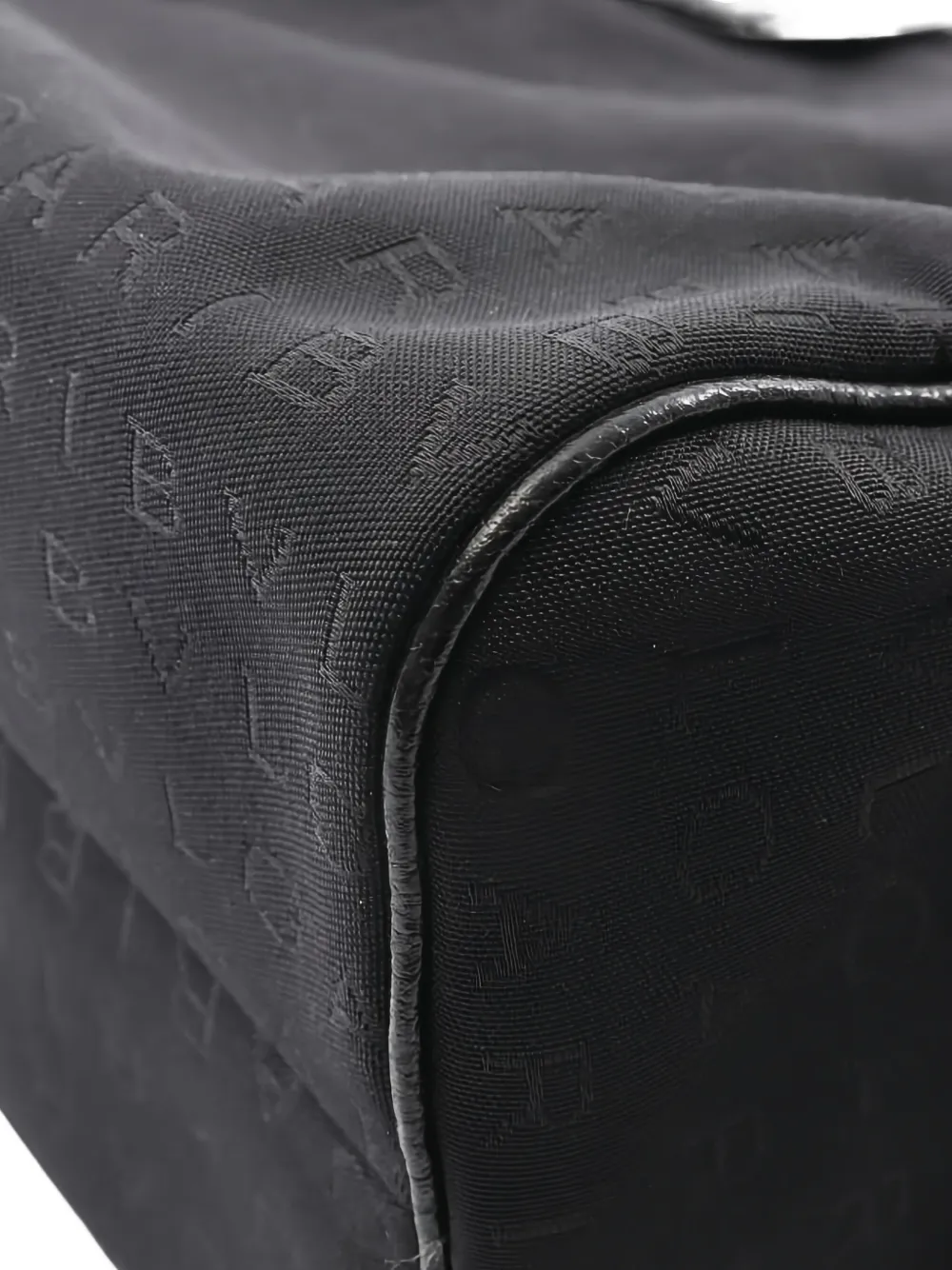Pre-owned Bvlgari 2010s Logomania Canvas Shoulder Bag In Black