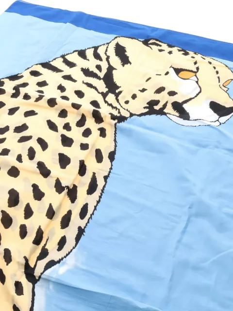 Hermès Pre-Owned leopard-print cotton scarf