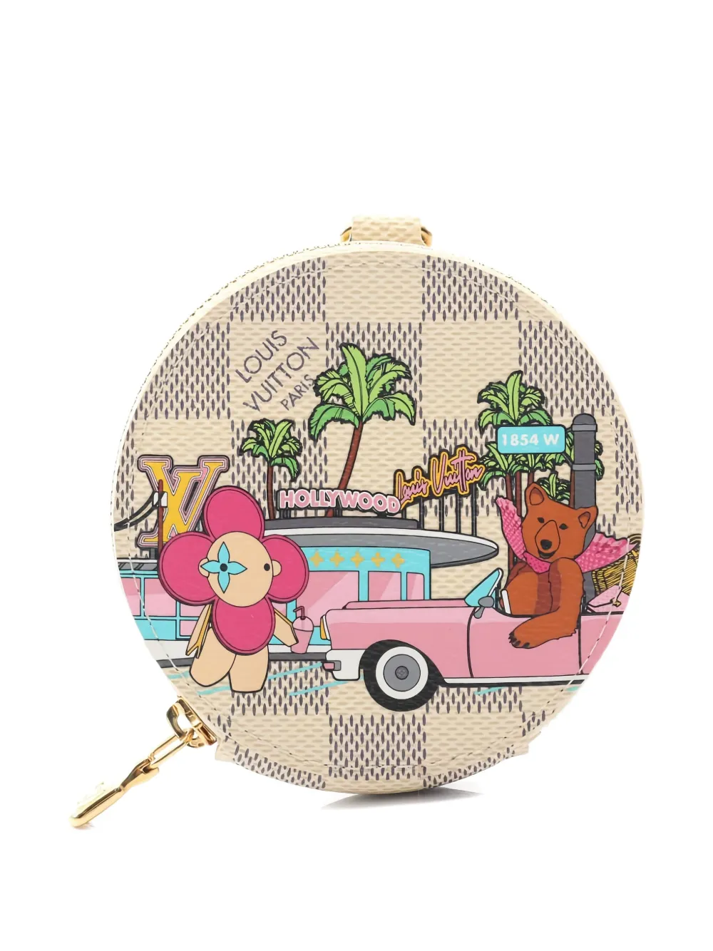 LOUIS VUITTON Pre-owned 2021 Damier Azur Vivienne Zip Coin Purse In Neutral