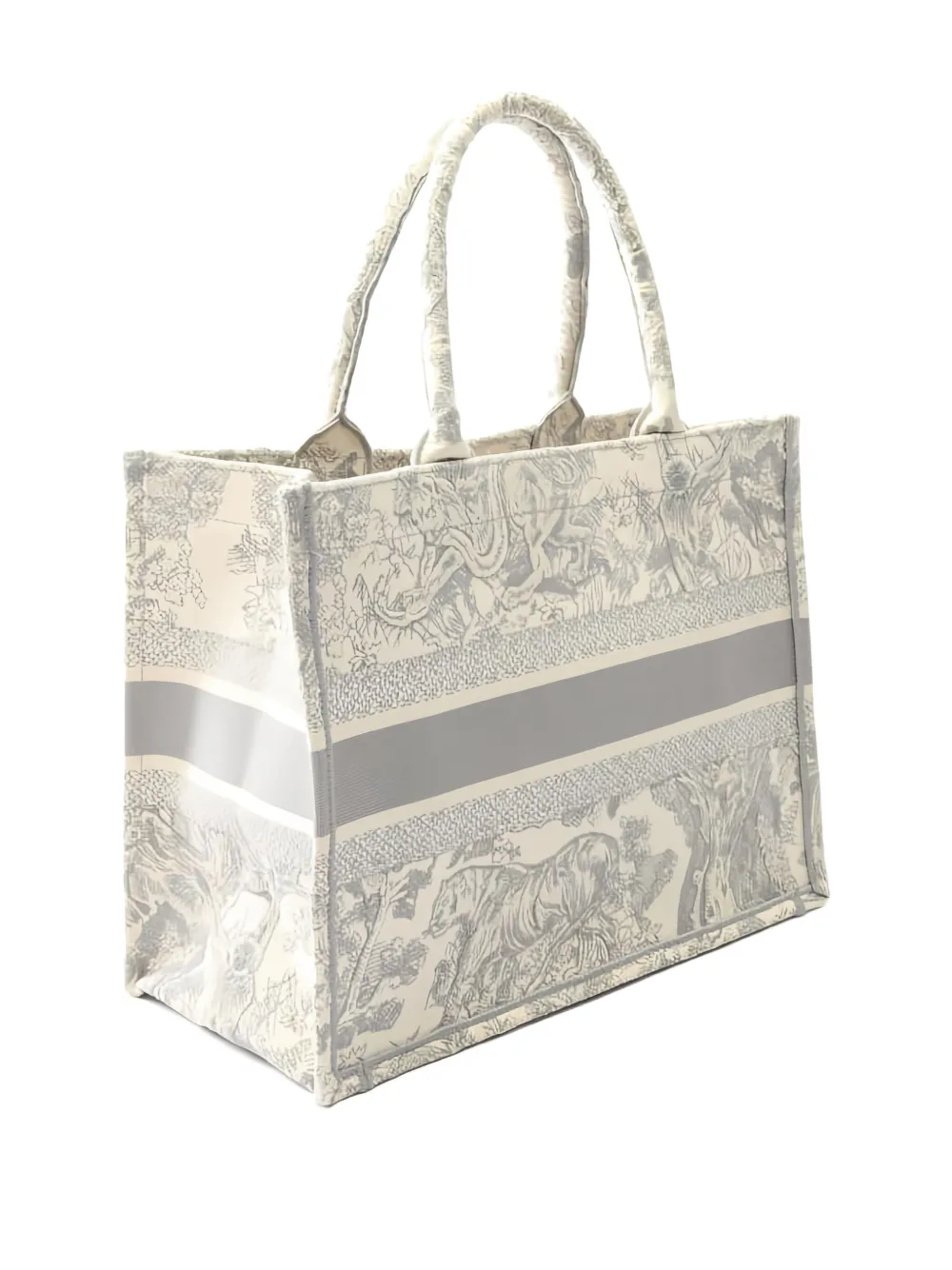 Pre-owned Dior 2000s Medium Book Tote Bag In Neutral