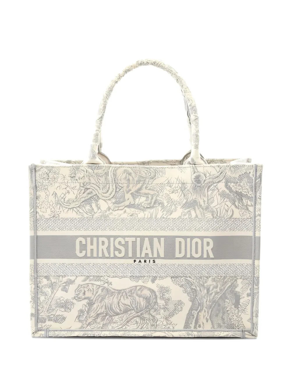 Pre-owned Dior 2000s Medium Book Tote Bag In Neutral