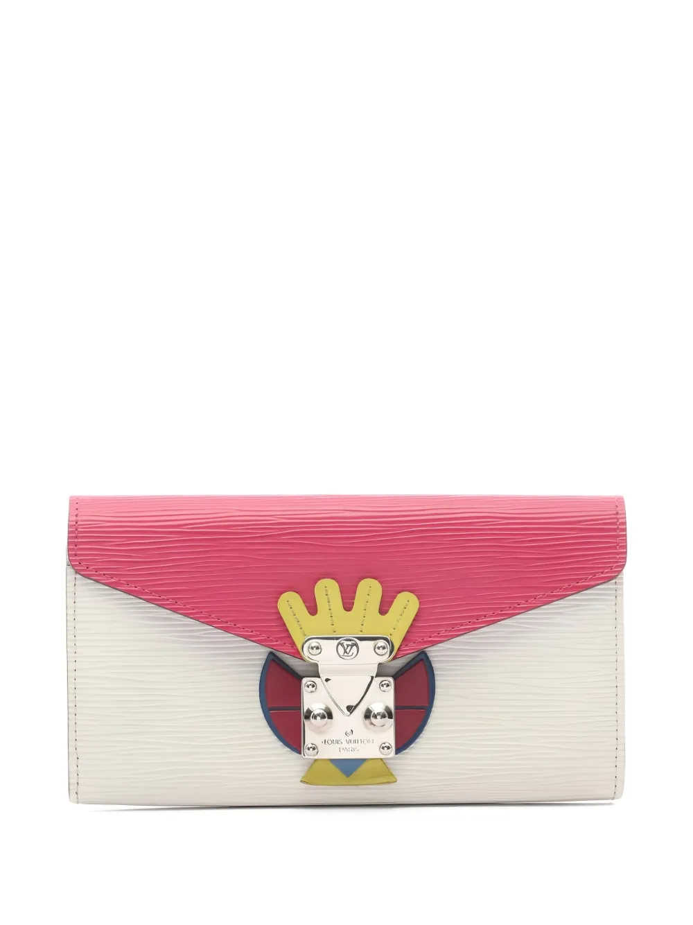 Pre-owned Louis Vuitton 2015 Tribal Mask Wallet In Neutral
