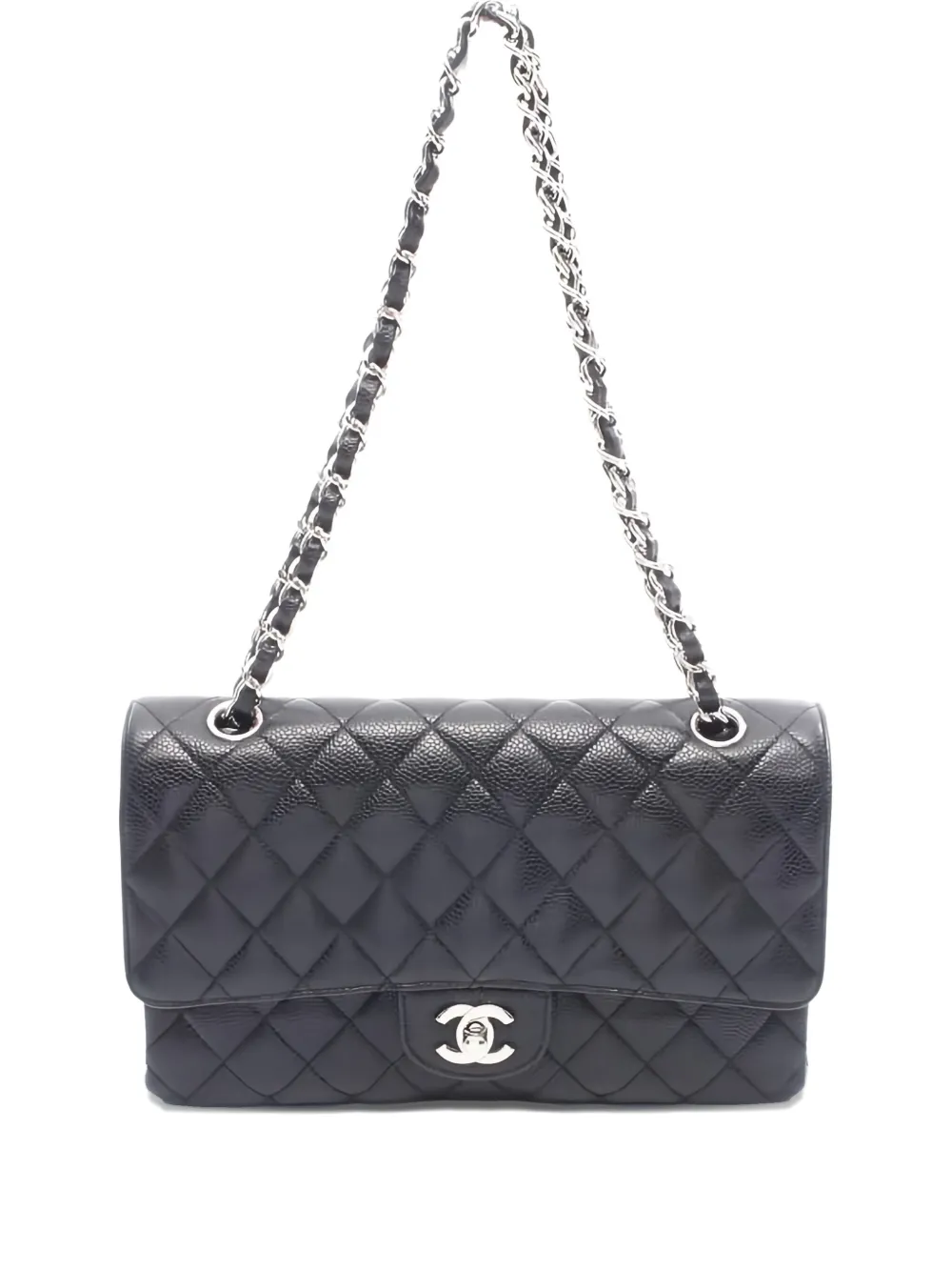 Pre-owned Chanel 2010-2011 Quilted Flap Shoulder Bag In Black