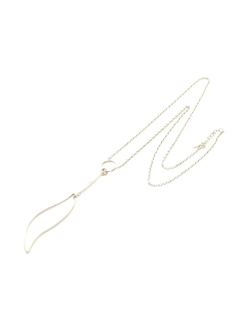Pre-owned Dior 2010s Leaf-pendant Necklace In Gold