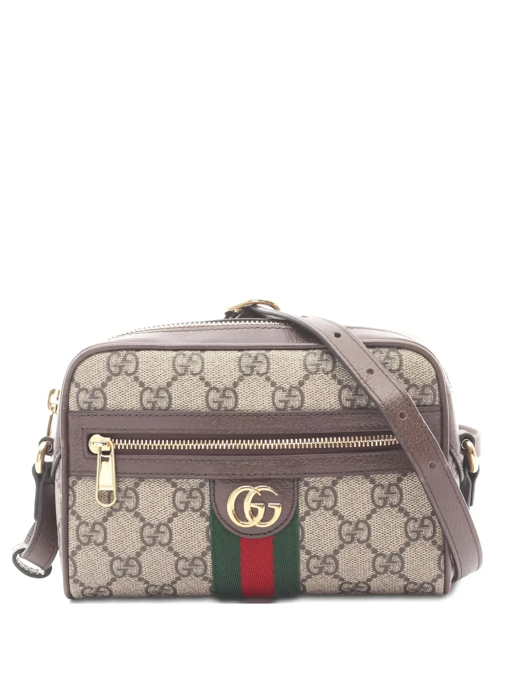 Gucci Pre-Owned 2010's gg supreme mini Ophidia shoulder bag - Toni neutri