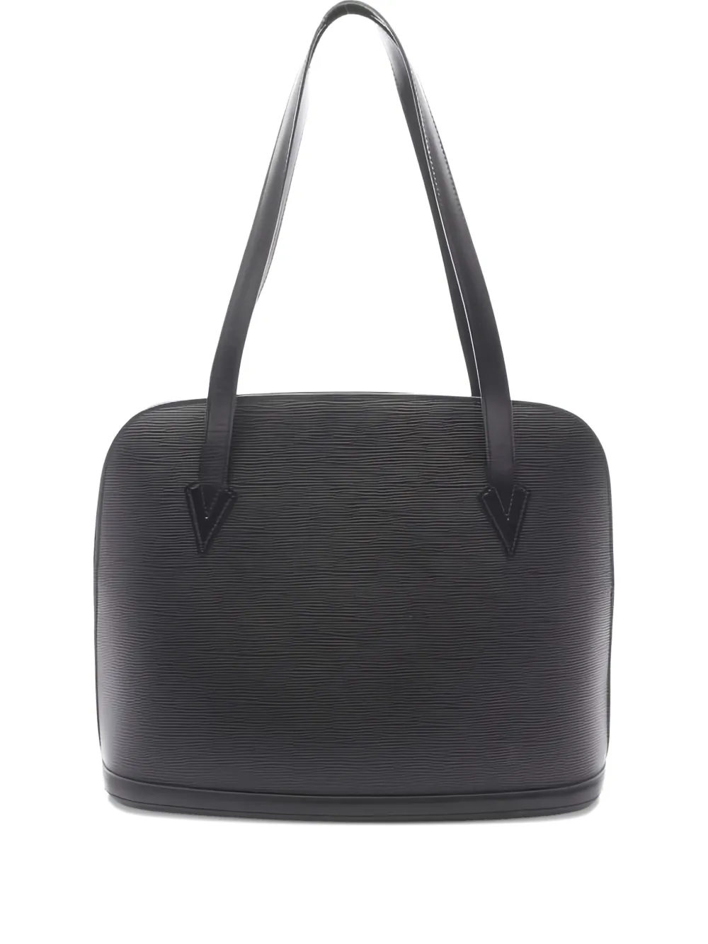 Pre-owned Louis Vuitton 1996 Lussac Epi-pattern Leather Shoulder Bag In Black