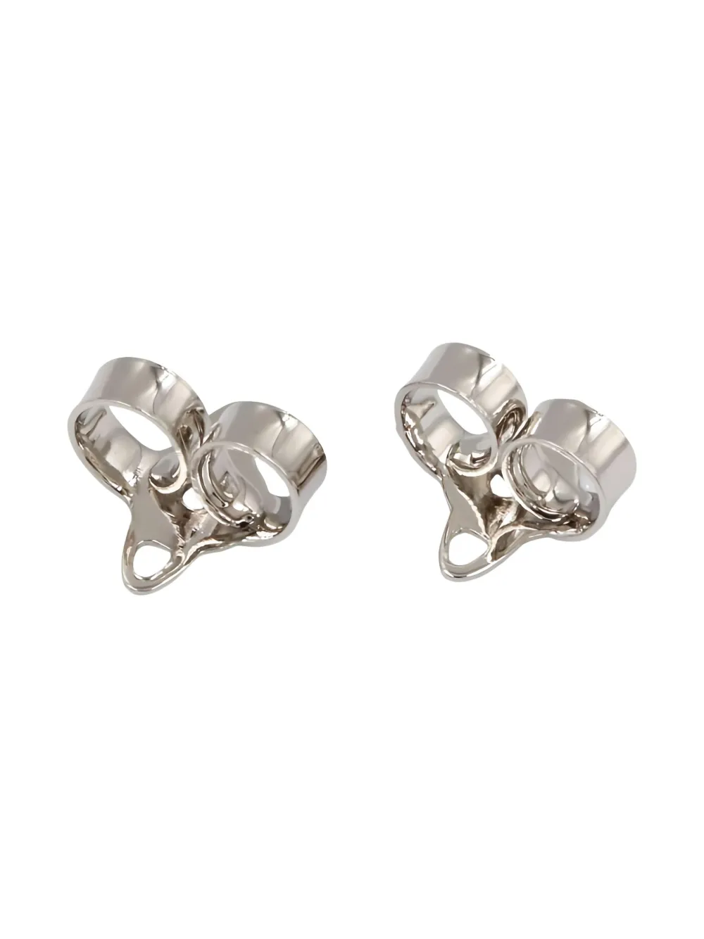Pre-owned Vivienne Westwood 2020s Ariella Heart-shape Crystal Earrings In Silver