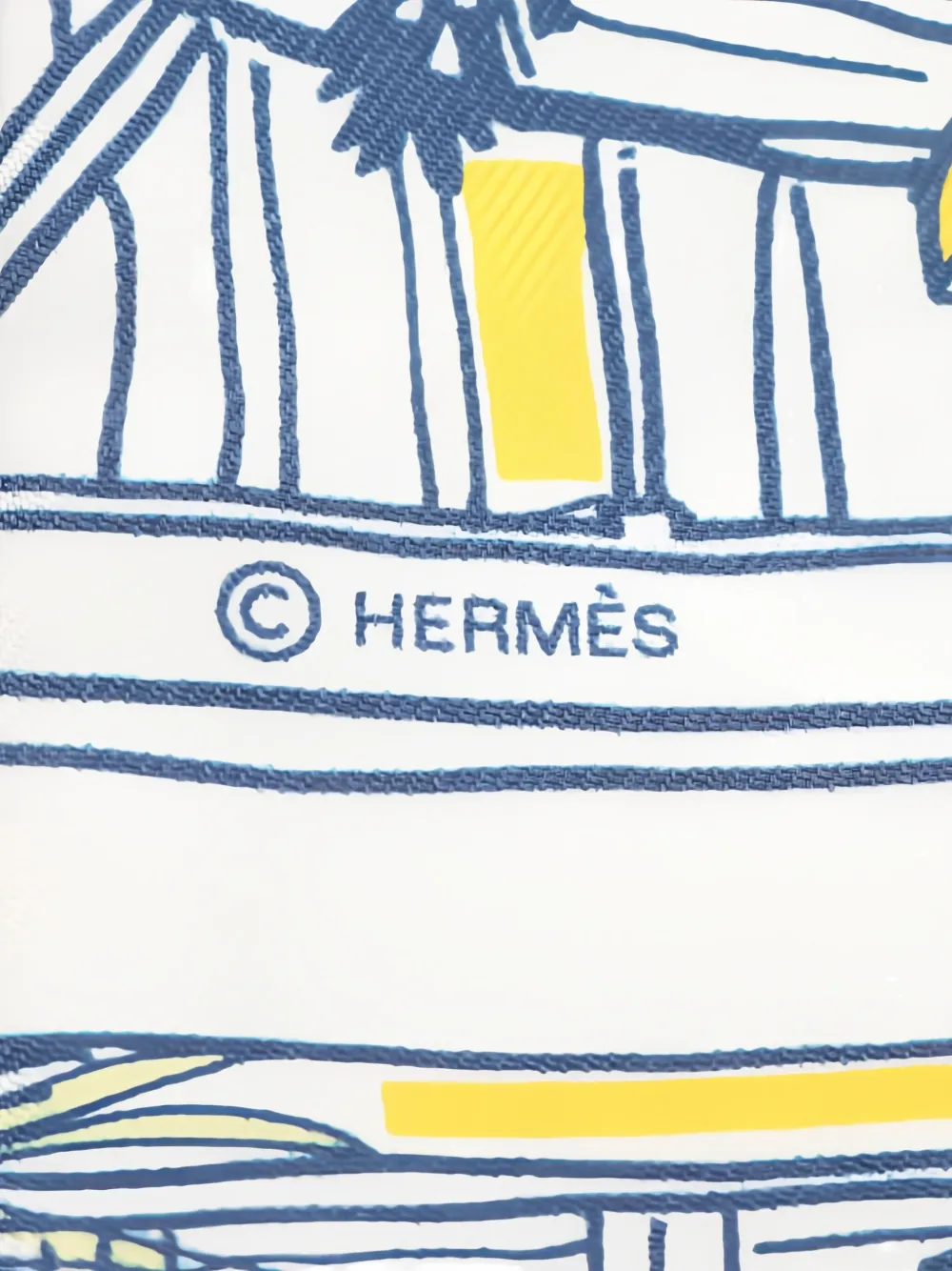 Hermès Pre-Owned 2020s Rayures d'Ete silk scarf | Image 2