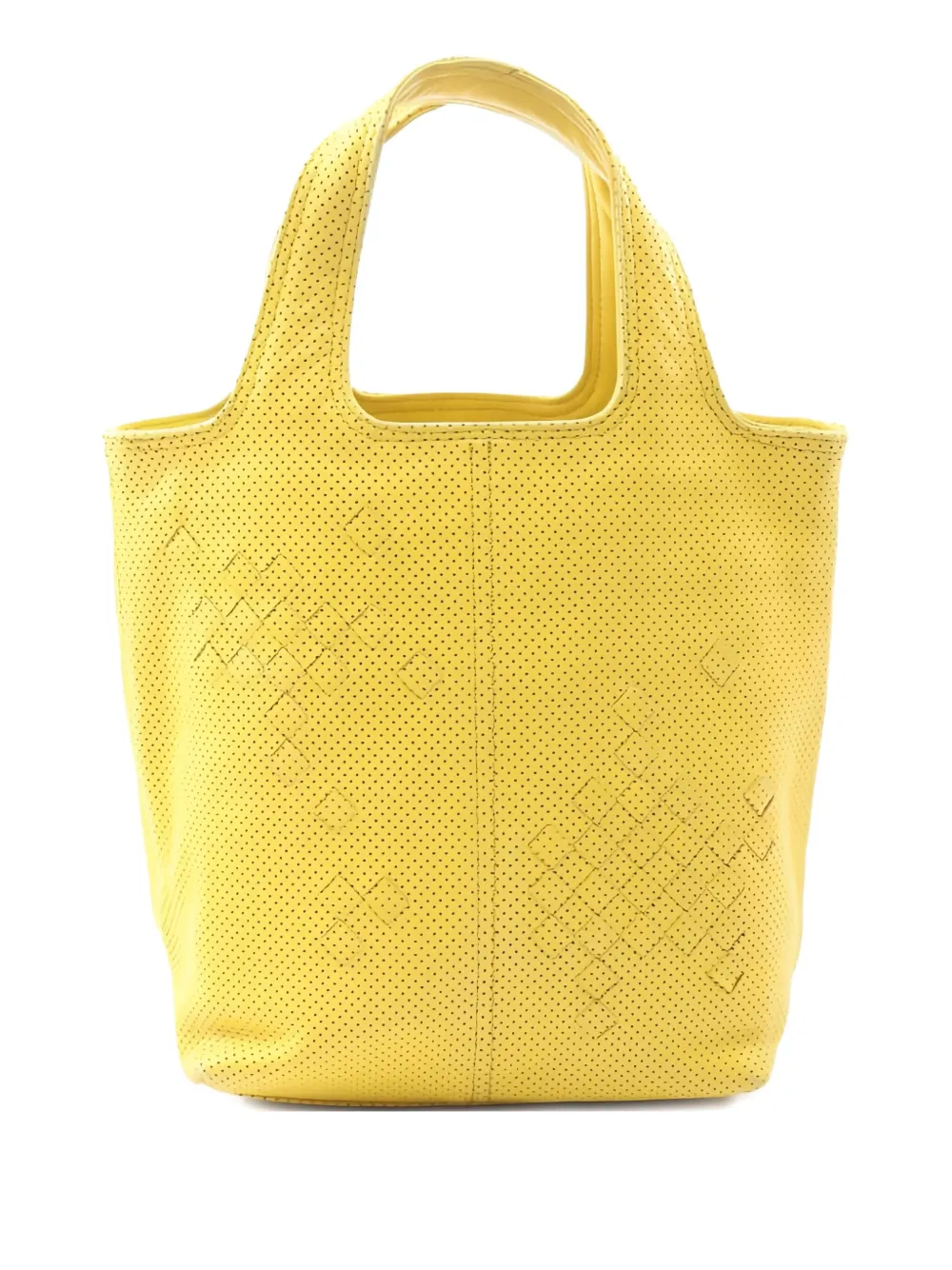 Bottega Veneta Pre-Owned 2000s Intrecciato punching tote bag - Giallo