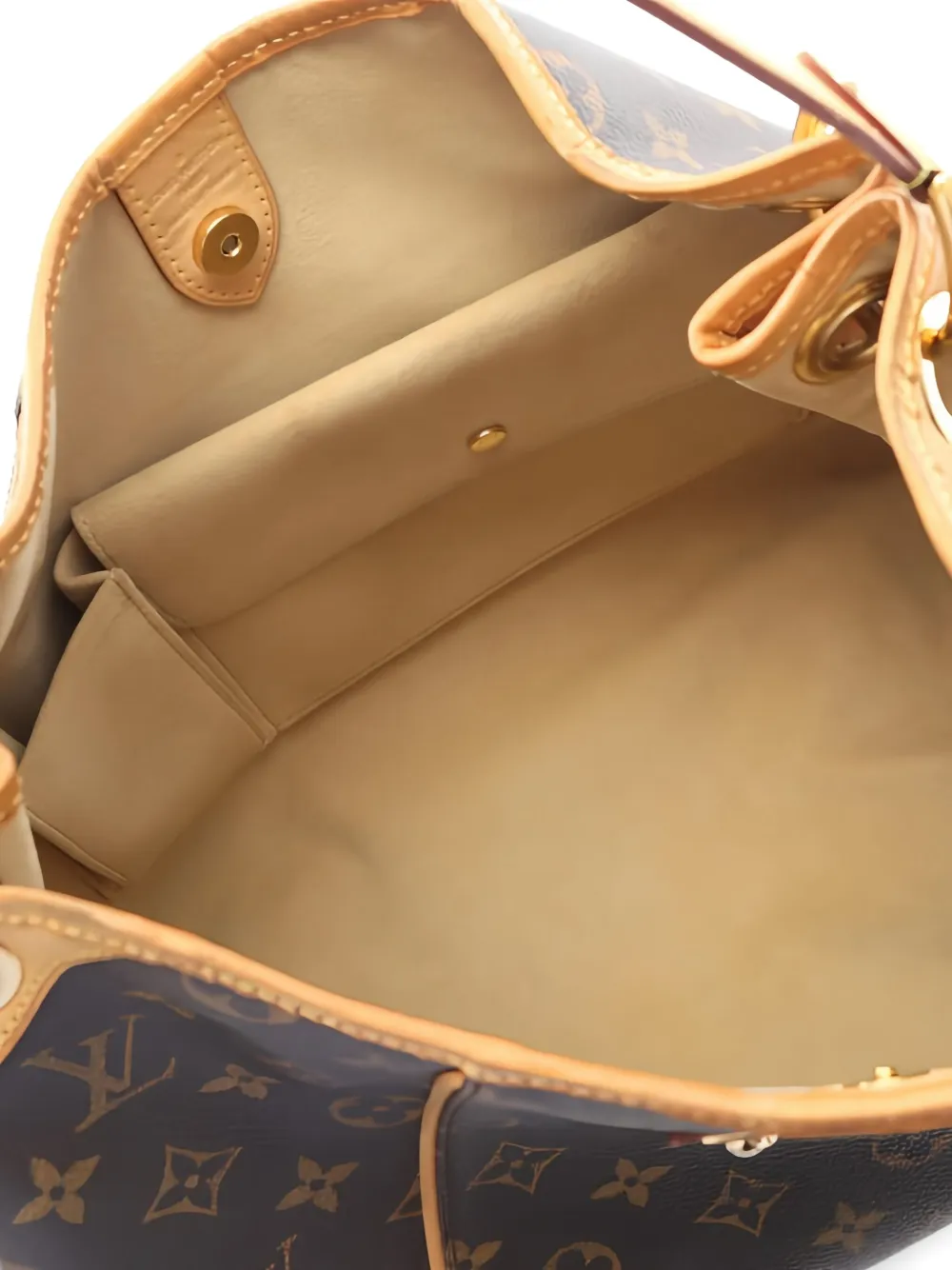 Pre-owned Louis Vuitton 2009 Galliera Pm Monogram Shoulder Bag In Brown