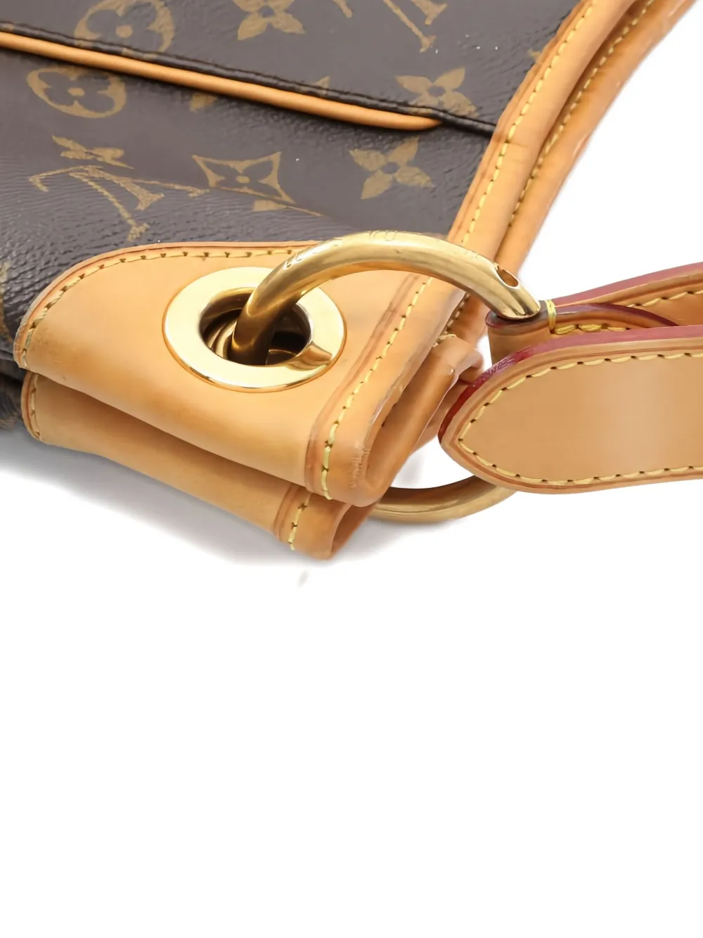 Pre-owned Louis Vuitton 2009 Galliera Pm Monogram Shoulder Bag In Brown