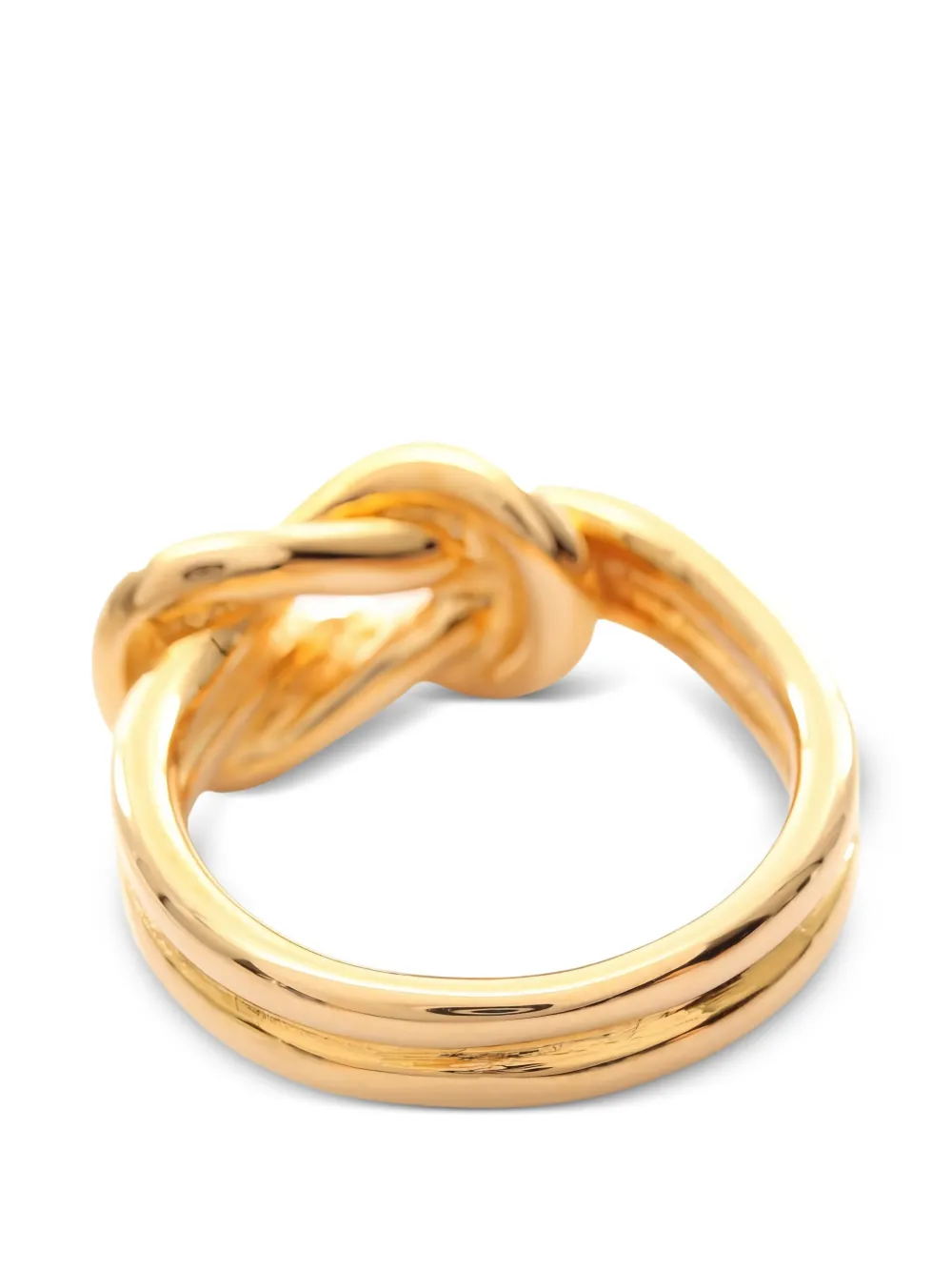 Pre-owned Hermes 2010s Atame Scarf Ring In Gold