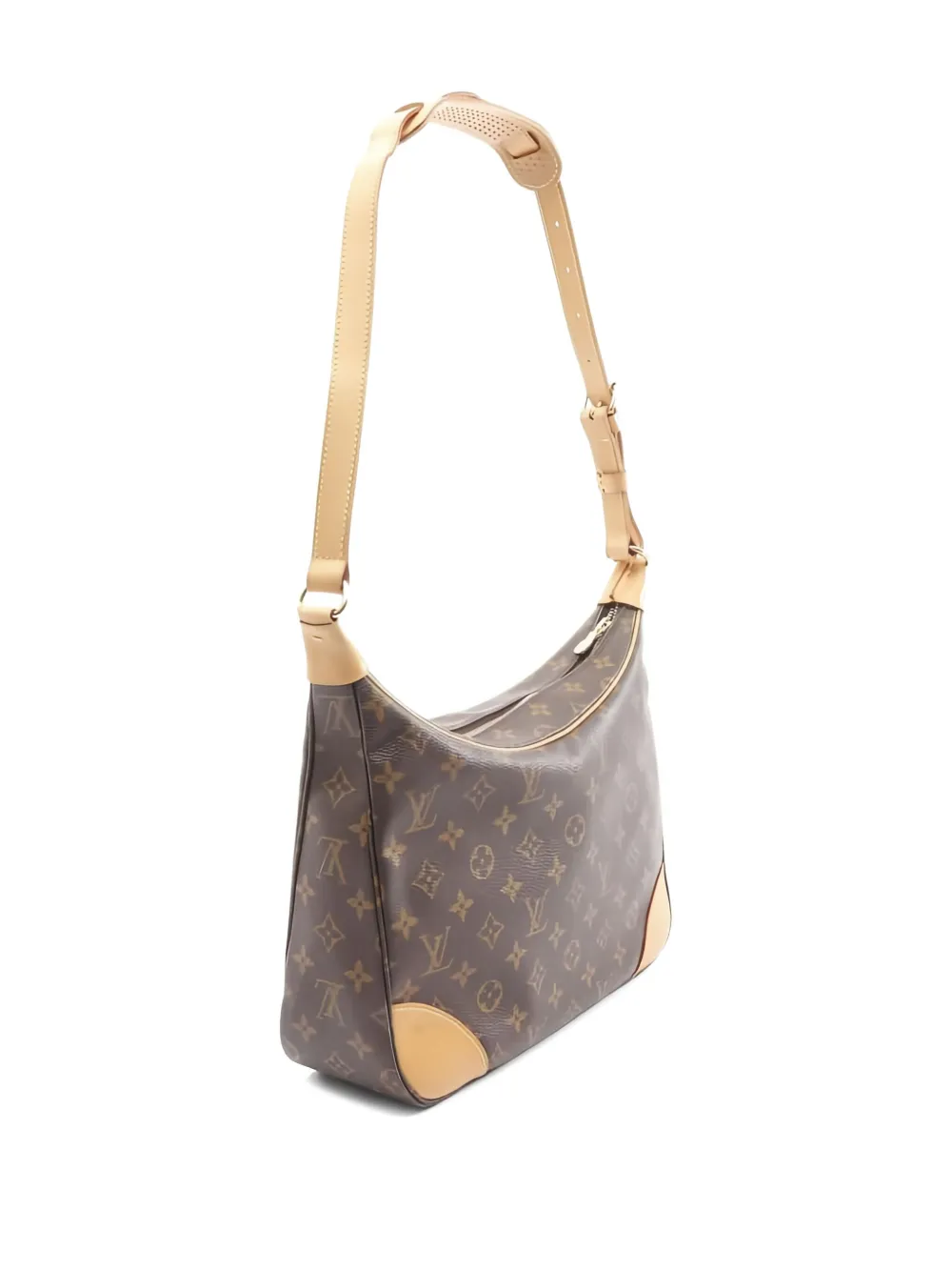 Pre-owned Louis Vuitton 2000 Monogram Boulogne Pm Shoulder Bag In Brown