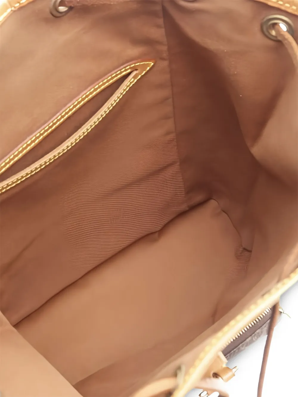 Pre-owned Louis Vuitton 1999 Monogram Mm Buckle Backpack In Brown