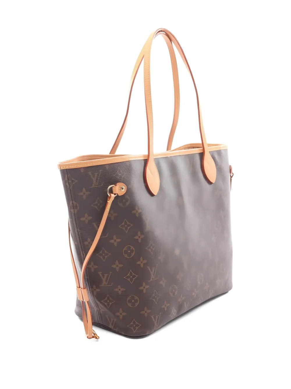 Pre-owned Louis Vuitton 2009 Neverful Monogram L Mm Shoulder Bag In Brown