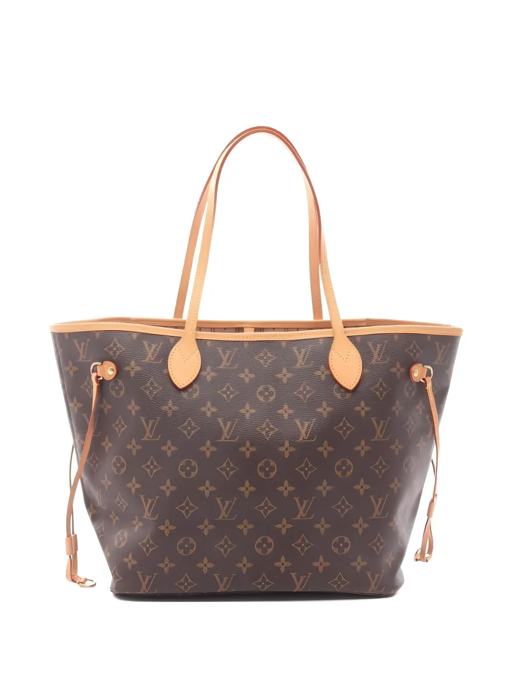 Pre-owned Louis Vuitton 2009 Neverful Monogram L Mm Shoulder Bag In Brown