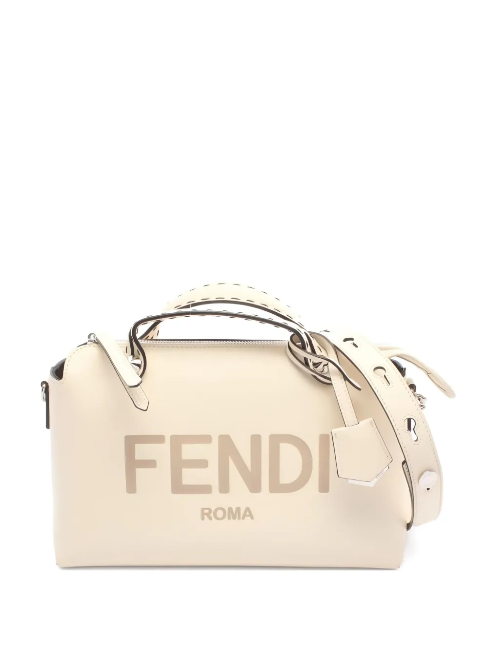 Pre-owned Fendi 2010s Medium By The Way Leather Tote Bag In Neutral