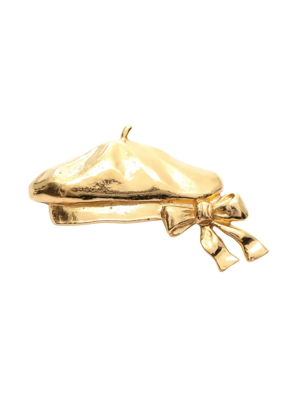 CHANEL Pre-Owned 1986-1988 ribbon beret brooch - Oro