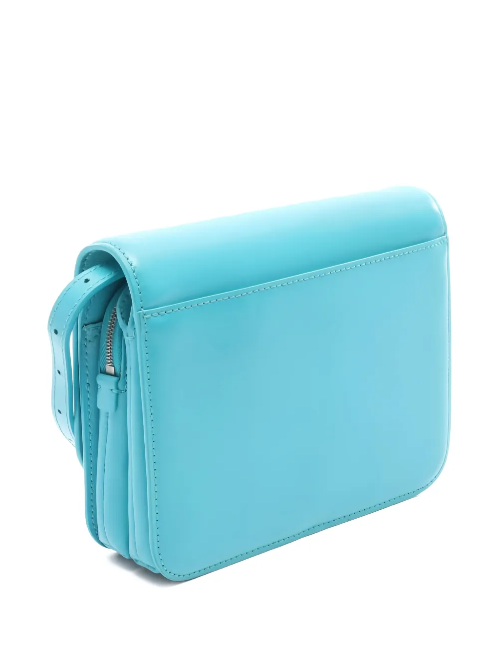 Pre-owned Balenciaga 2010s B-logo Leather Shoulder Bag In Blue